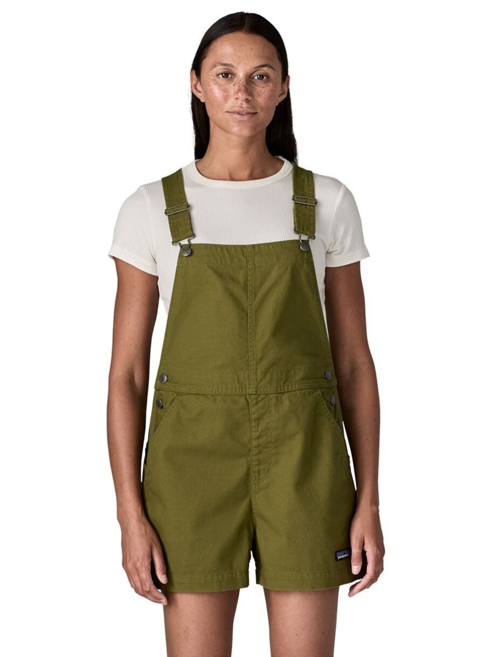 Patagonia stand up overalls short overall olive green NWT LG